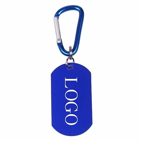DOG TAG CARABINER KEY CHAIN