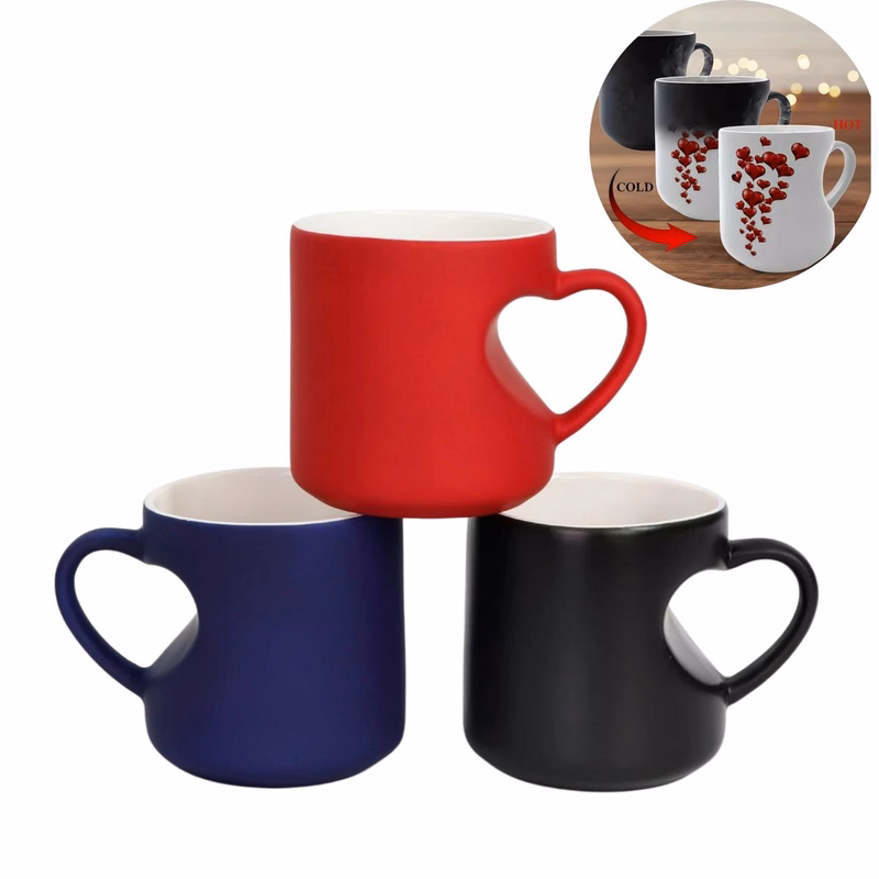 Color Changing Heart Thermochromic Coffee Mug - OCEAN