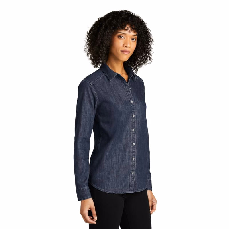 Port Authority Ladies Long Sleeve Perfect Denim Shirt