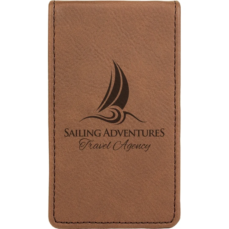 Engraved Dark Brown Leatherette Manicure Set 1