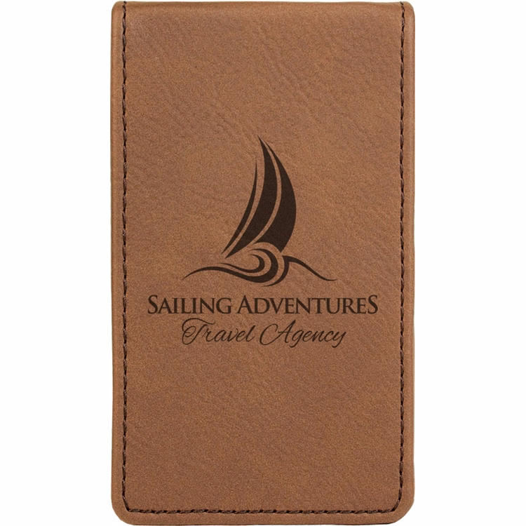 Engraved Dark Brown Leatherette Manicure Set