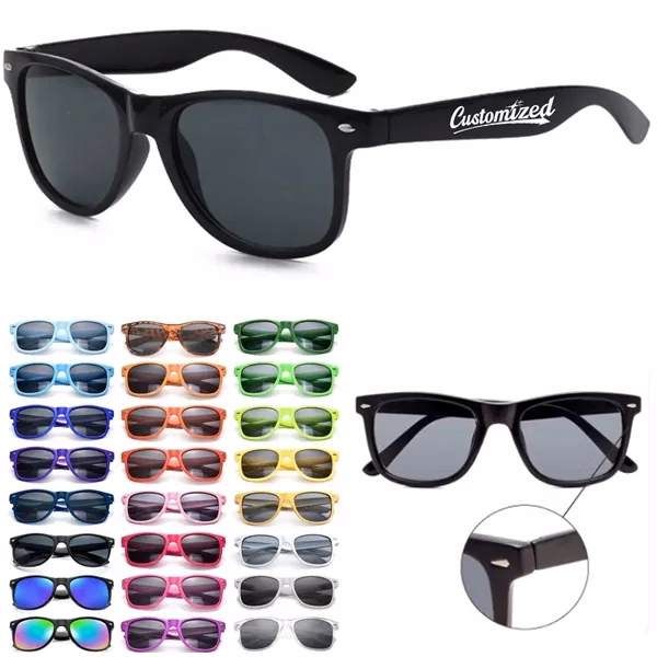 Custom Lightweight Candy-Colored UV Protection Party Sunglasses — Event Promo