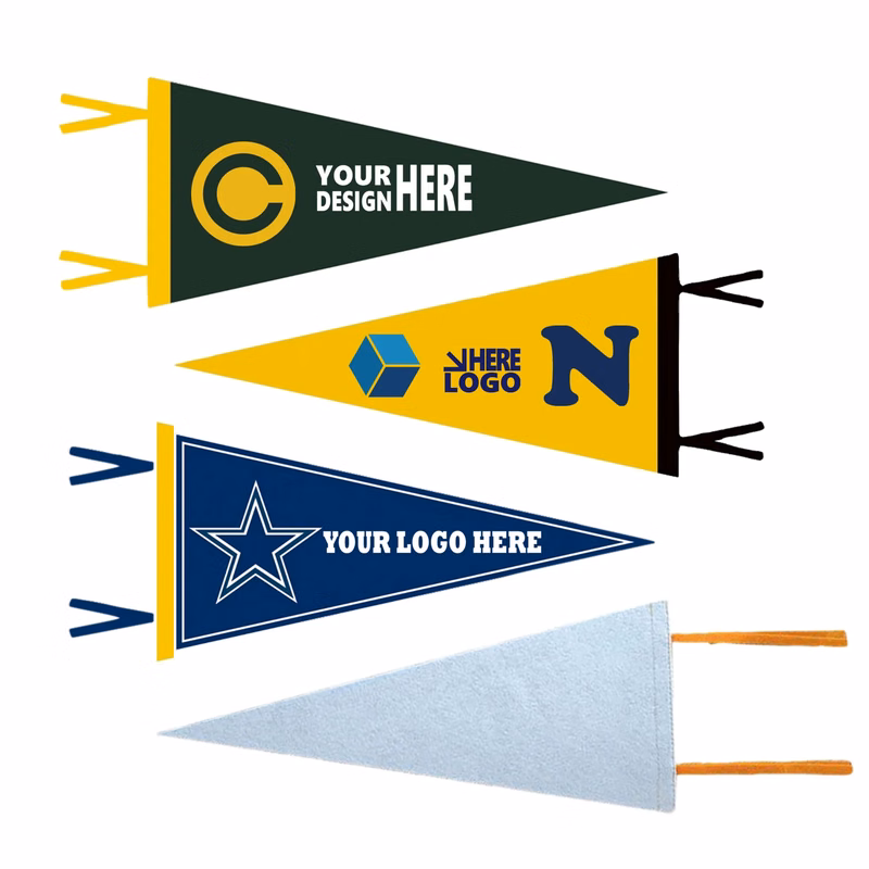 8" x 18" Custom Full Color Felt Pennant