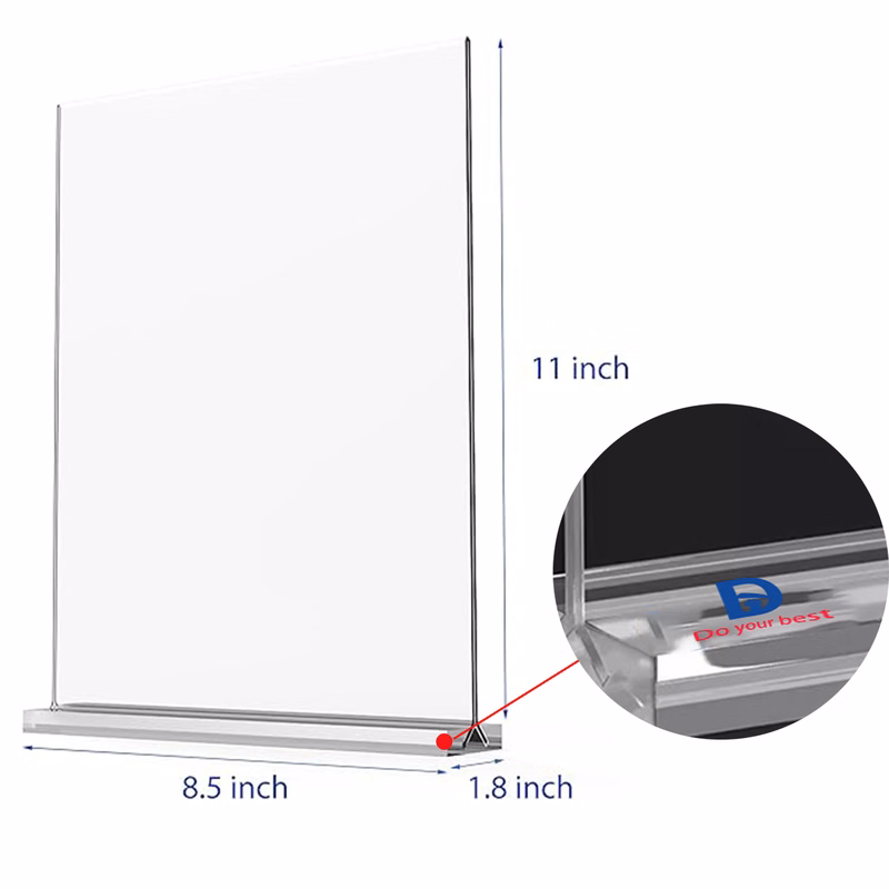 Acrylic Sign Holder for restaurant, hospital, school