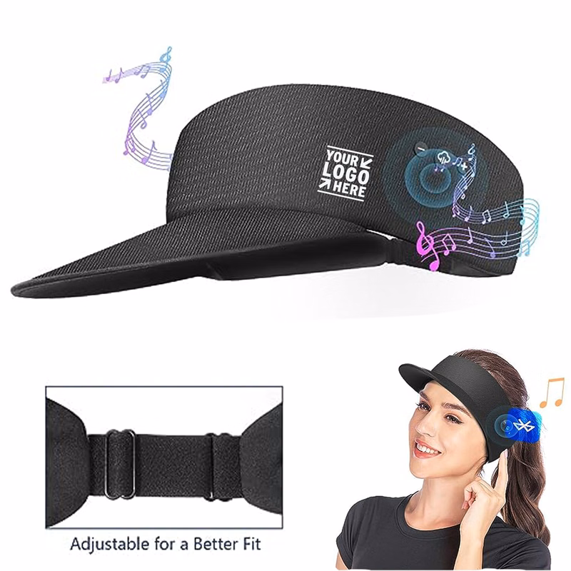 Wireless Mic Bluetooth Headphones Outdoor Sports Sun Visor Hat