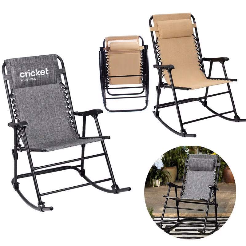 Outdoor Textilene Zero Gravity Folding Lounge Rocker with Pi