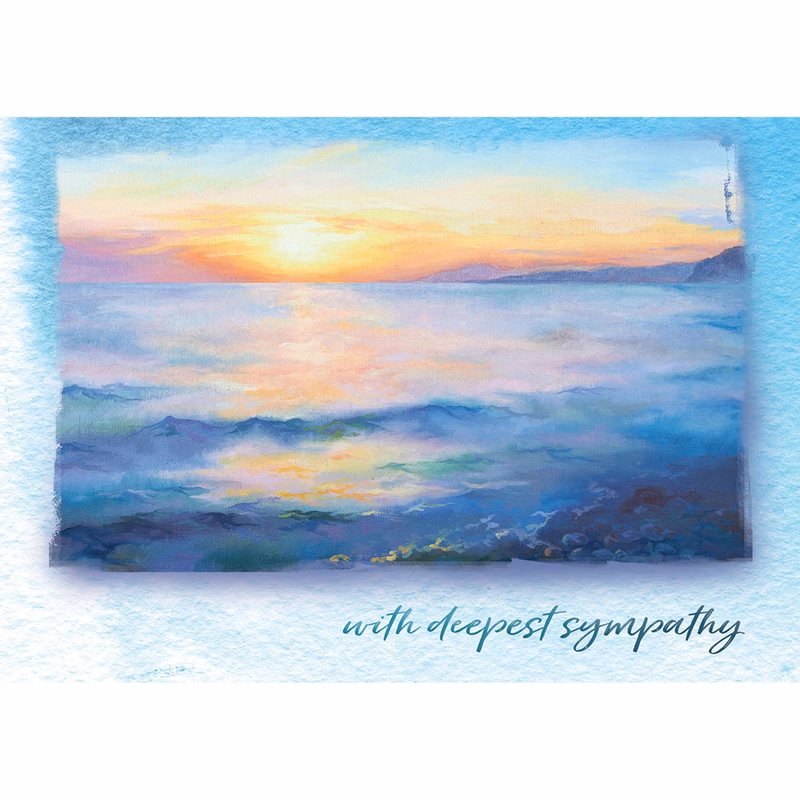 Elegant Sunset Sympathy Cards