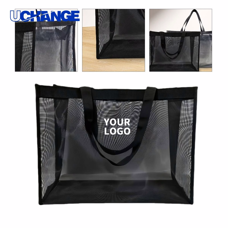 Mesh Beach Tote Bag Carrier 19.7 x 5.9 x 13.8 Inches