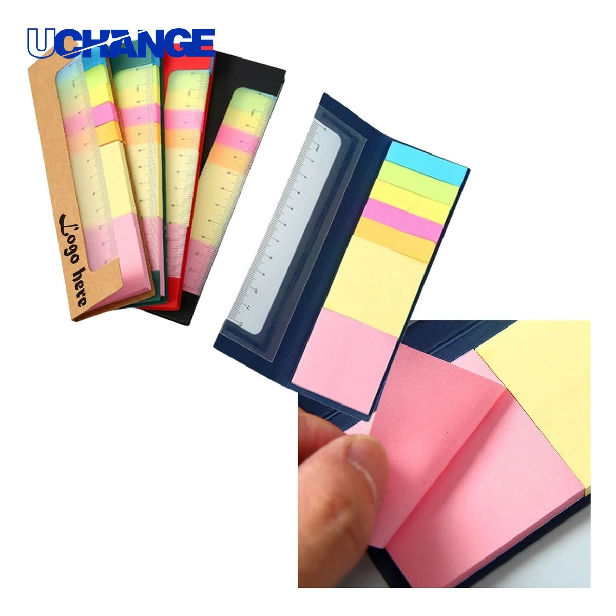 Ruler Sticky Note Combination Notebook Set 1