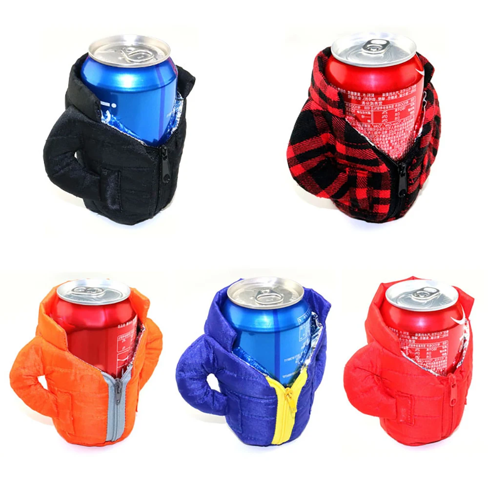 Beer Down Jacket Beverage Bottle Cup Sleeve Can Cooler 1