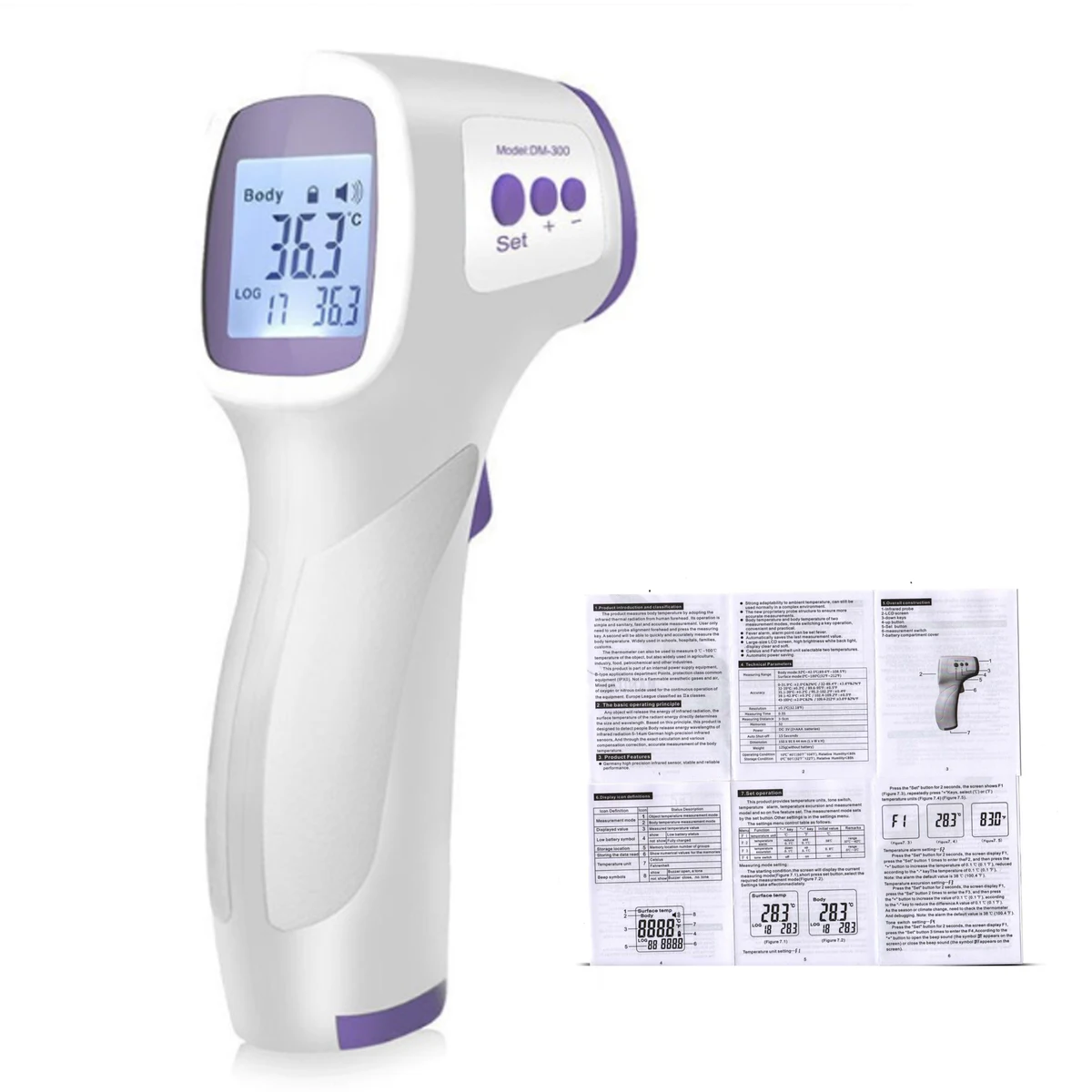 510(k) Approval FDA CE Medical Fahrenheit Forehead Thermometer 1