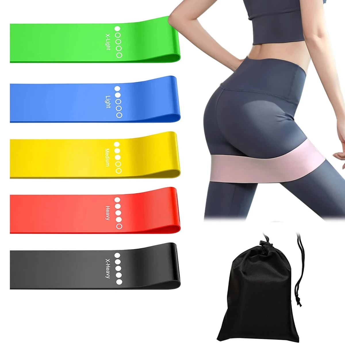 Elastic Exercise Resistance Bands Set 1