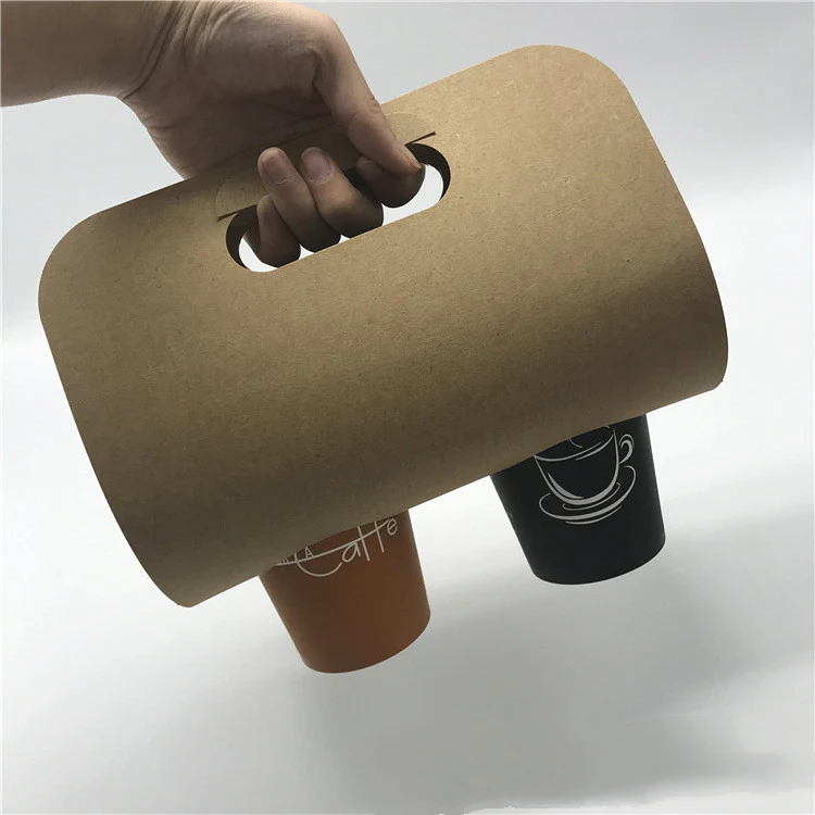 Kraft Paper Cup Holder For 2 Cup 1