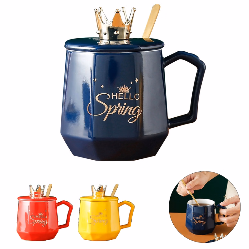 Ceramic Mug with Spoon