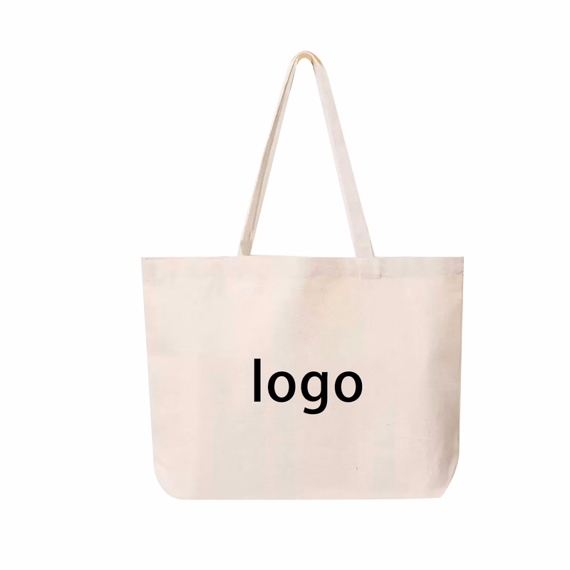 Horizontal Cotton Canvas Tote Bag