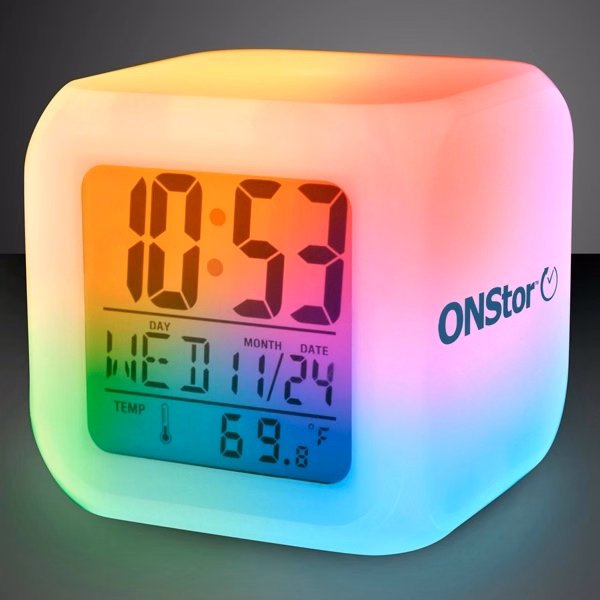 Light up alarm clock