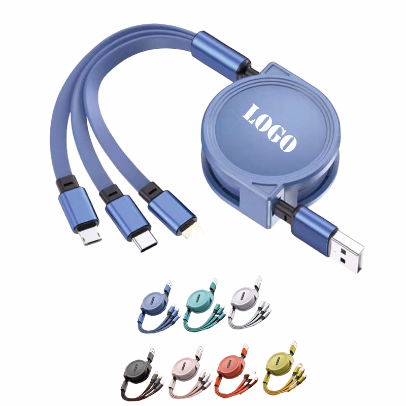 Usb Charging Cable Retractable 3 In 1 Charger