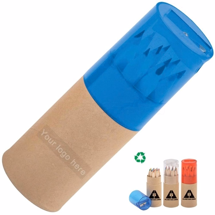 Eco friendly 12 Colors Suit Crayons with Pencil Sharpener