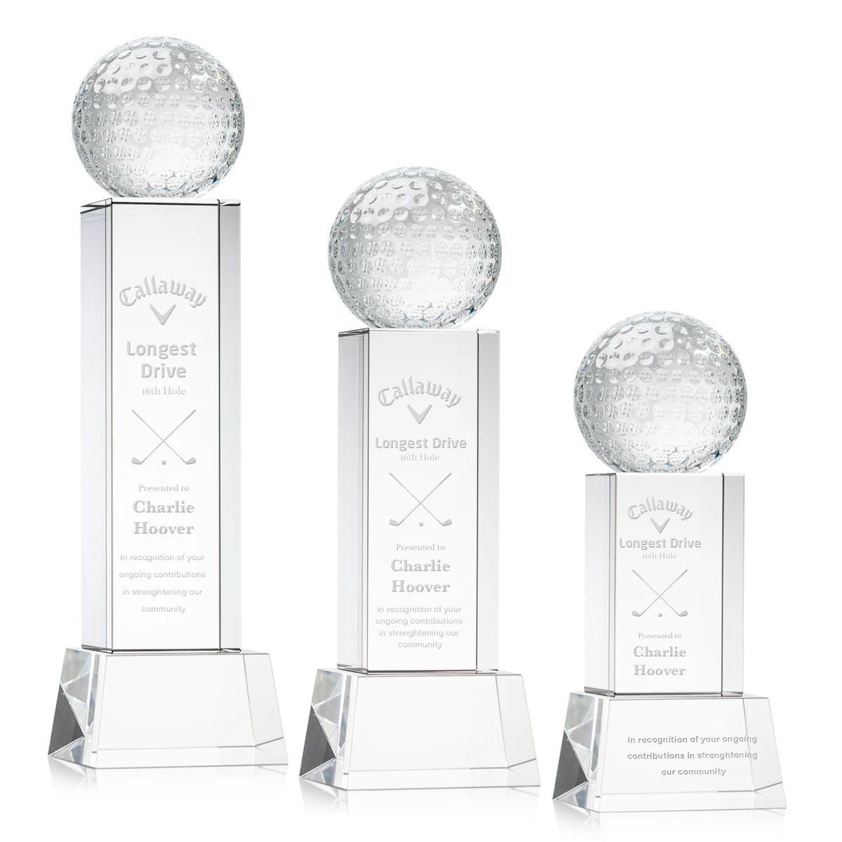 Golf Ball Award on Belcroft Base - Clear 1