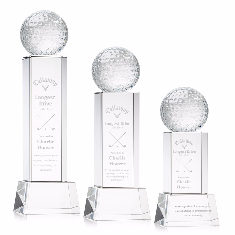 Golf Ball Award on Belcroft Base - Clear