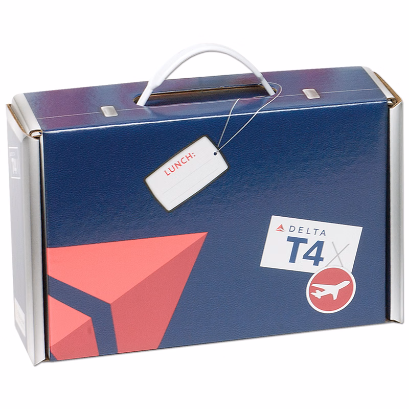 9 3/4" x 6 3/4" x 2 3/4" - B-Flute Box with Handle
