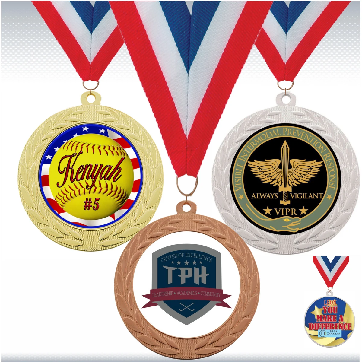 2 3/4" Bright Insert Medal 1