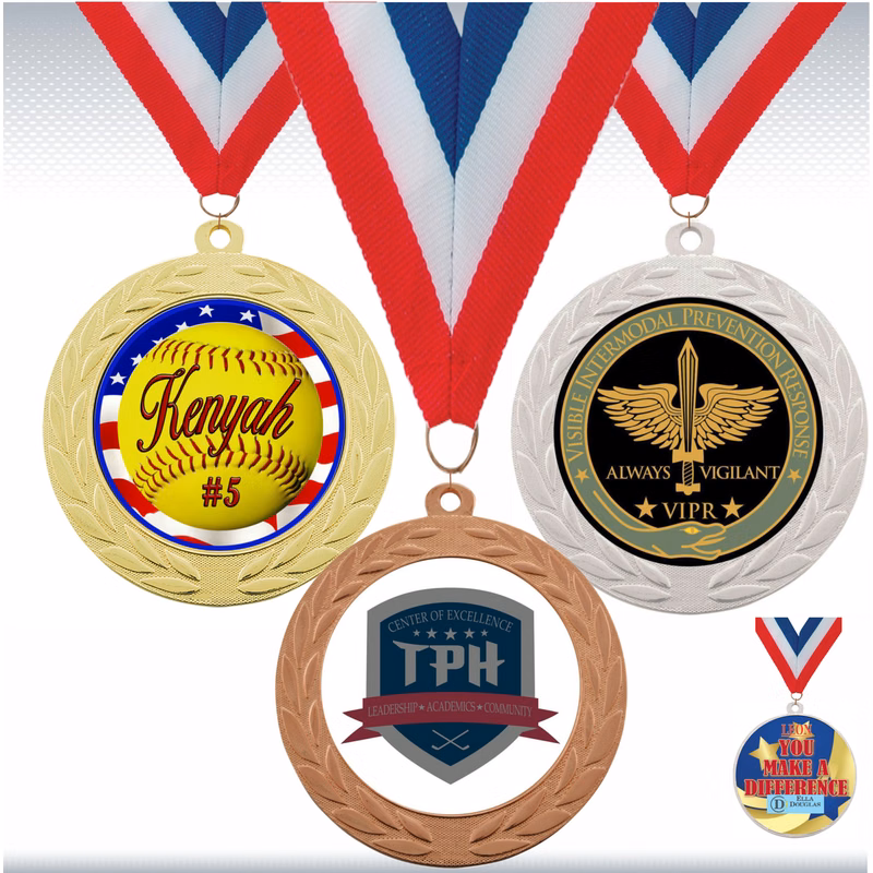 2 3/4" Bright Insert Medal