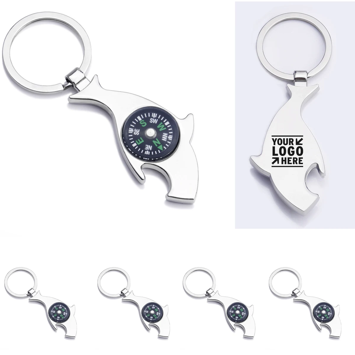 Portable Metal Key Chain Mini Survival Compass 1
