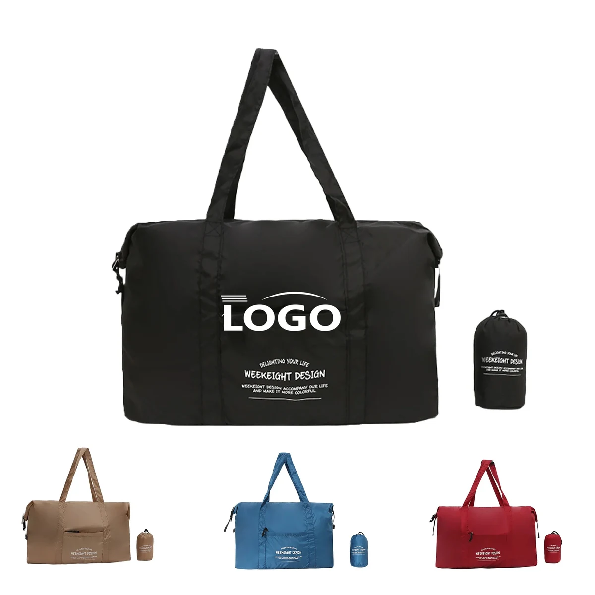Large Nylon Luggage Bag Waterproof Fordable 1