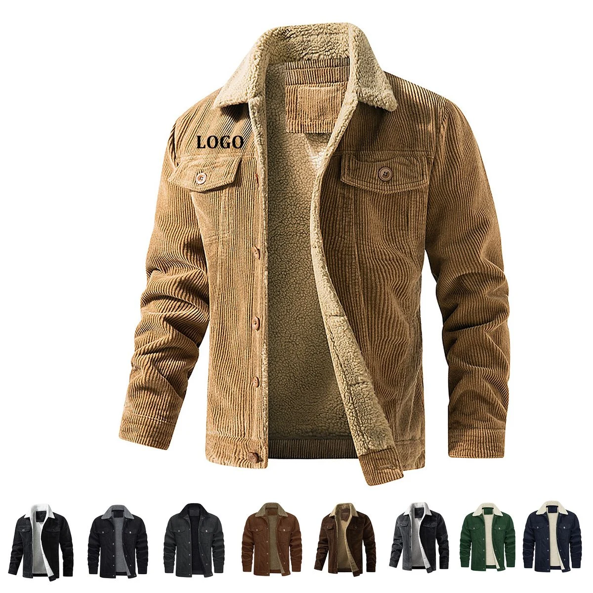 Men's Corduroy Lapel Jacket 1