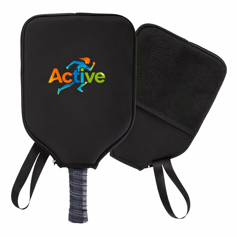 Neoprene Pickleball Paddle Cover with Mesh Pocket and Handle Strap