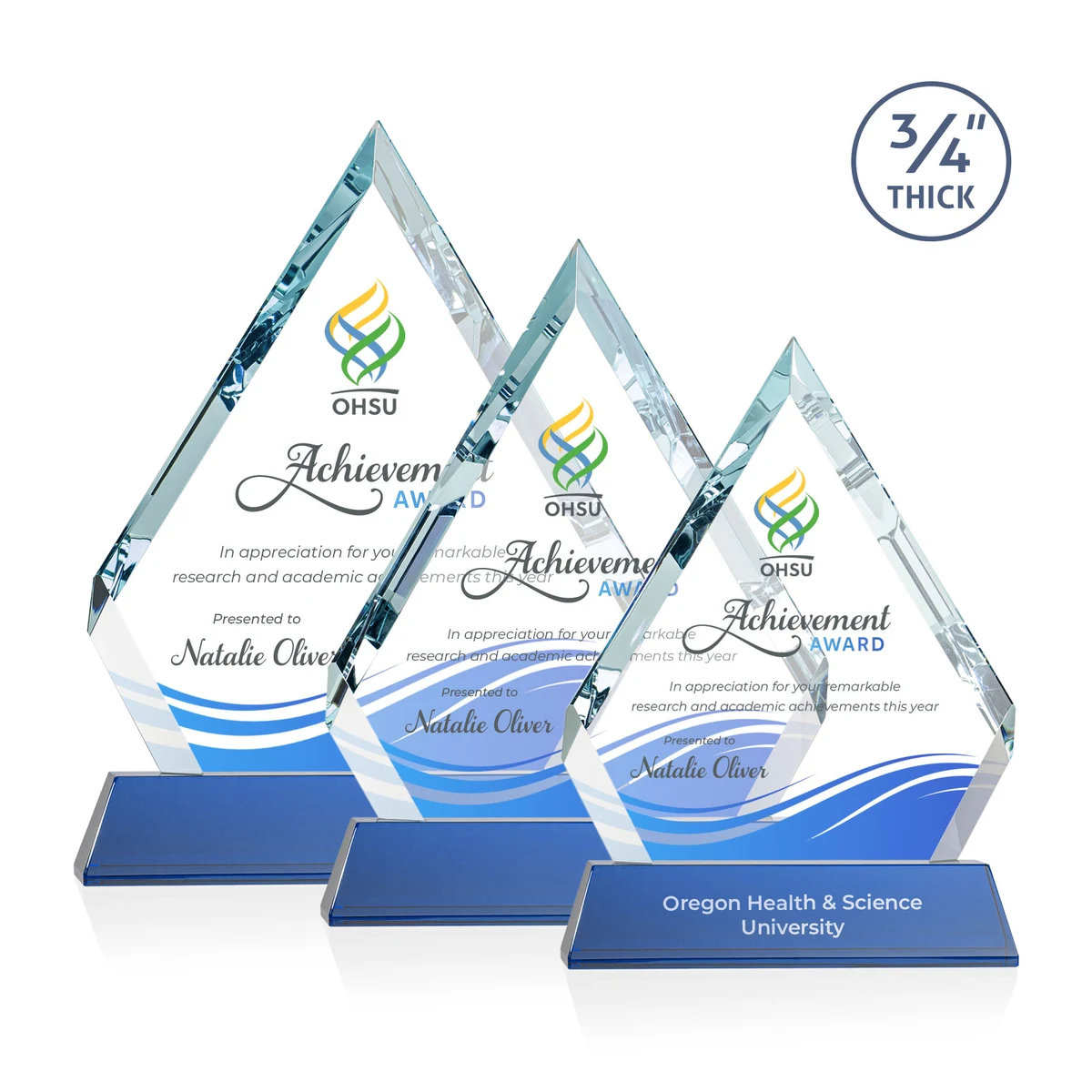 Apex VividPrint™ Award on Newhaven Base - Blue 1