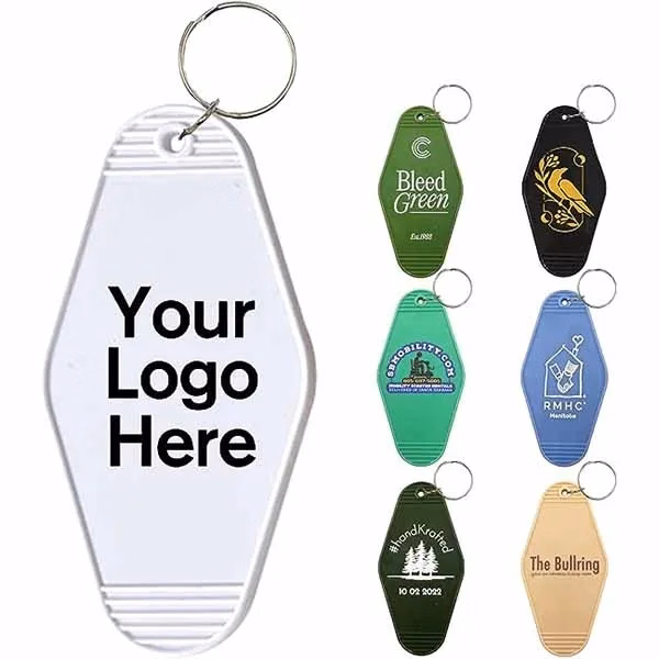 Plastic Hotel Key Tag Motel Keychain