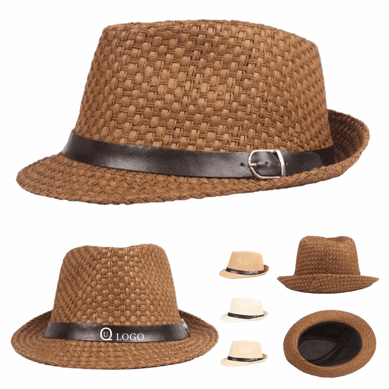 Men'S Summer Jazz Sun Protective Straw Hat