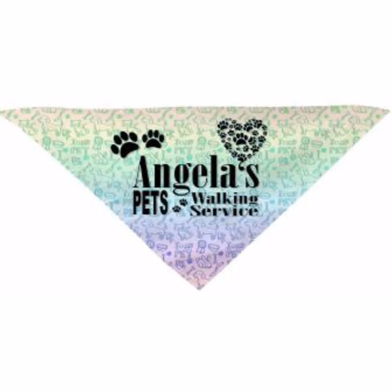 Sublimated Medium Dog Bandana, 19x19x27