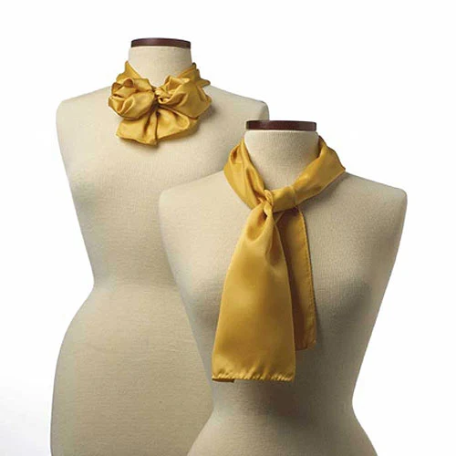 Gold Polyester Satin Scarf - 8"x45" 1