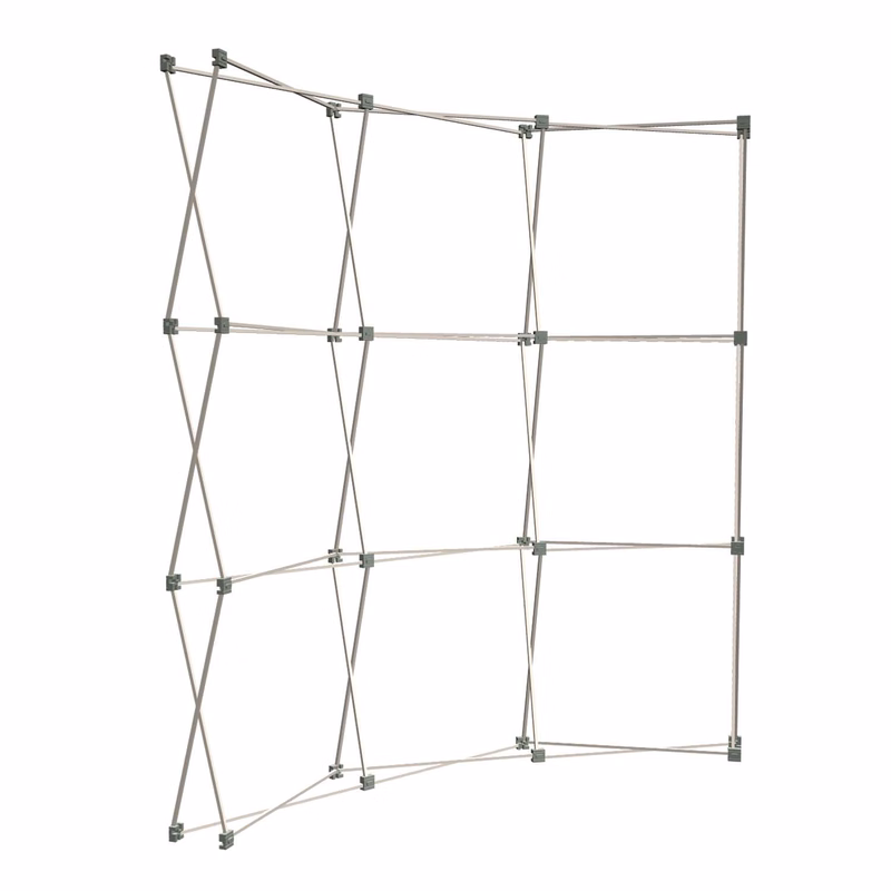 8' Curved Show 'N Rise Floor Display Frame Only