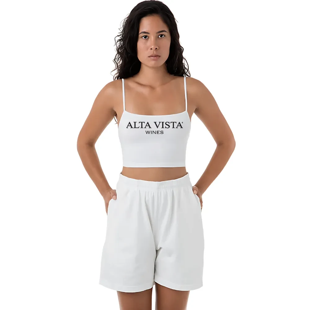 Cotton Spandex Spaghetti Crop Top 1