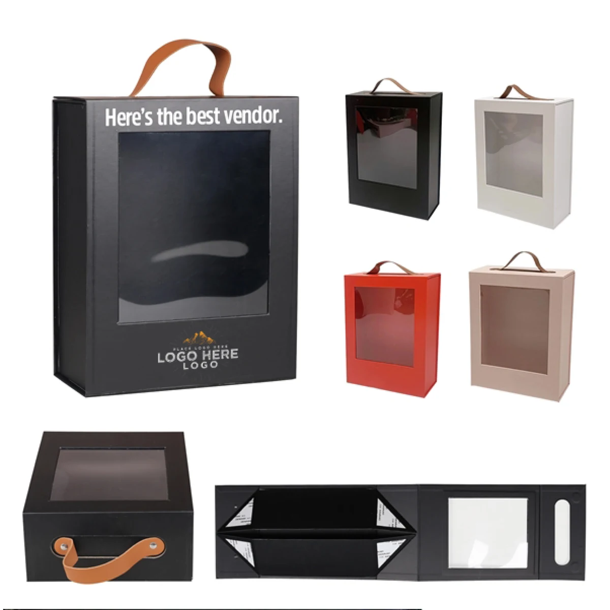 Reusable Foldable Gift Box With Handle 1