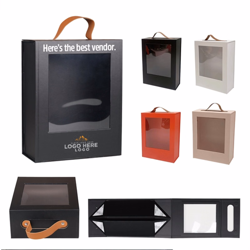 Reusable Foldable Gift Box With Handle