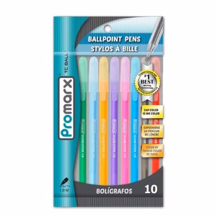 Ball Stick Pens - Assorted 10 Pack