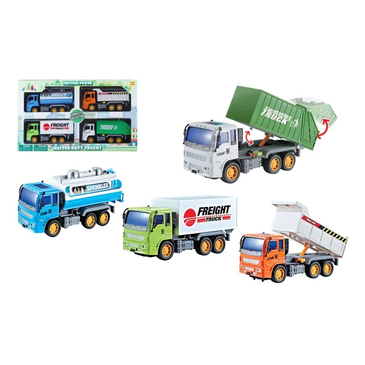 Toy Truck Sets - Friction Powered 8.5" 1