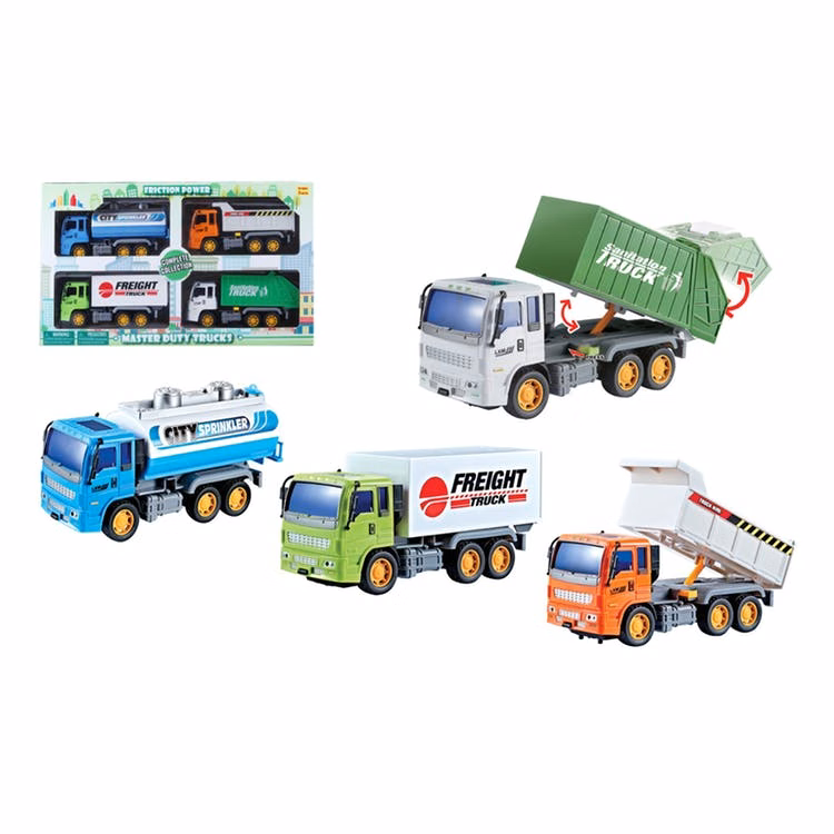 Toy Truck Sets -  Friction Powered 8.5"