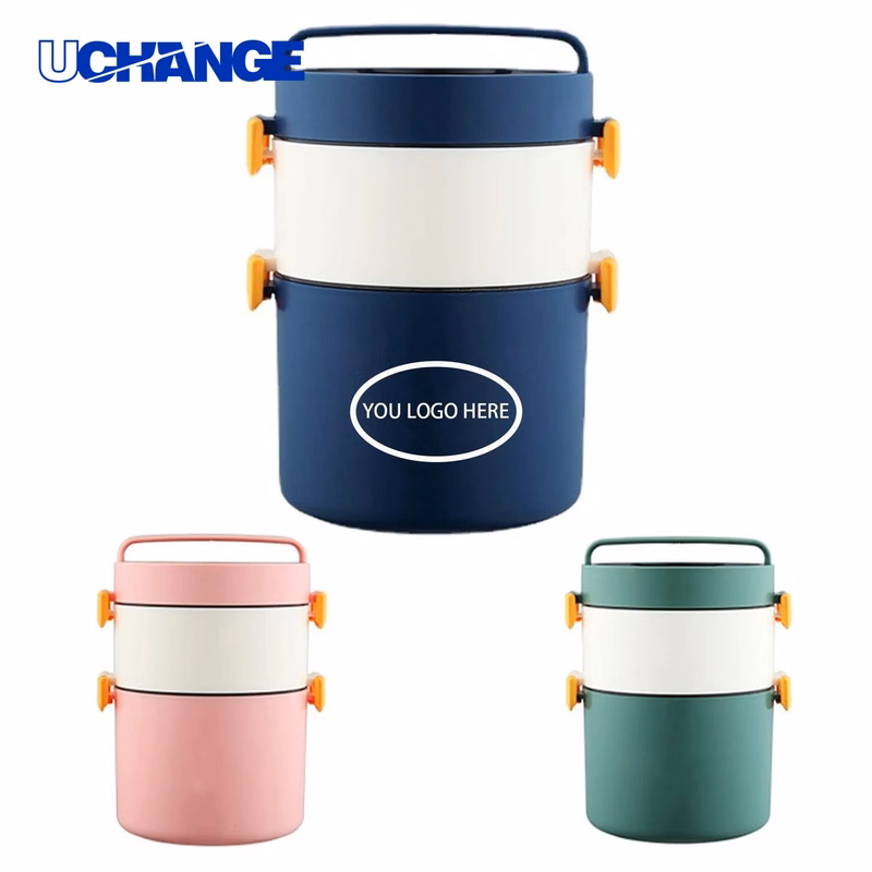 Portable Double Decker Bento Lunch Box