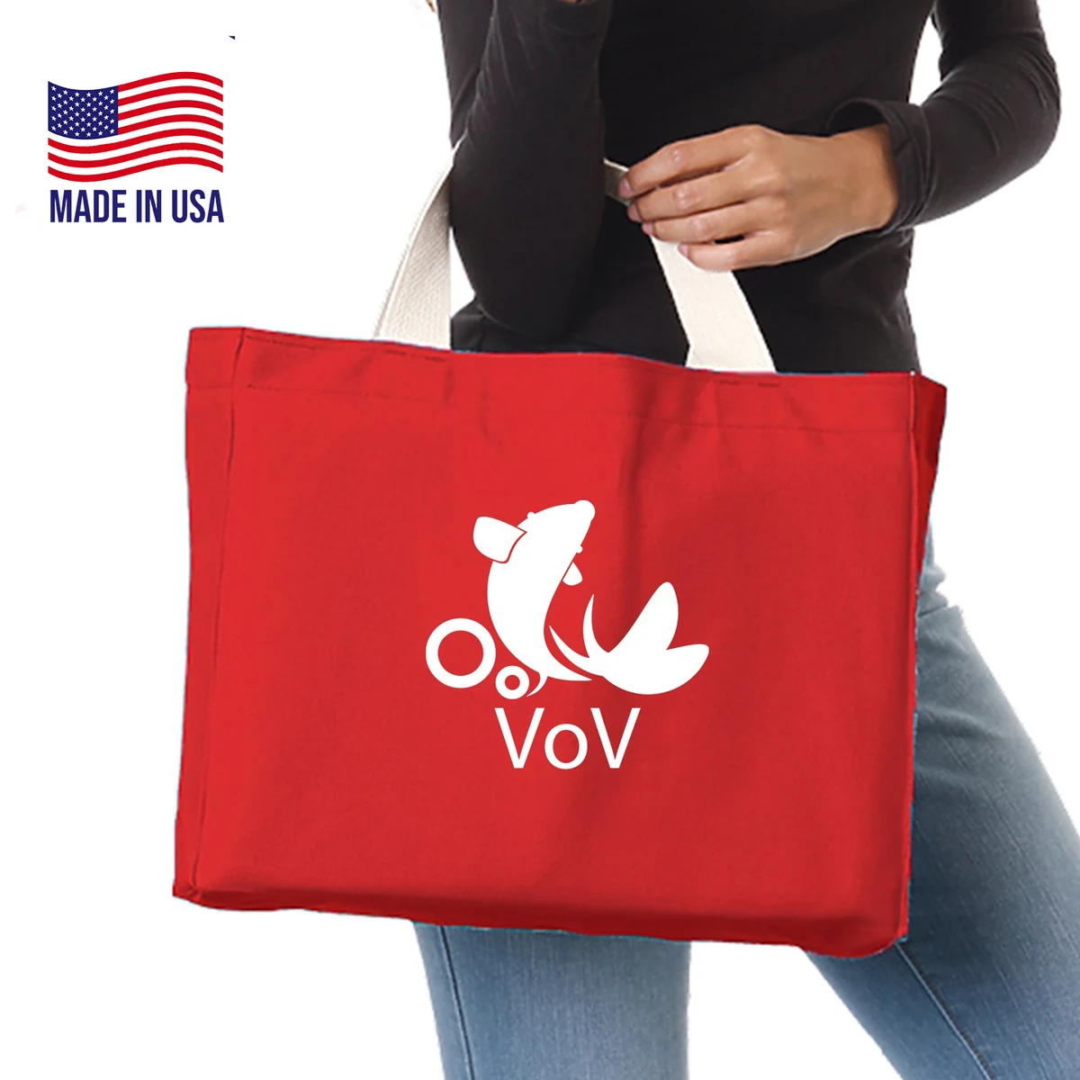 USA-Made 12 oz. Cotton Canvas Tote Bag w/ Bottom Gusset (14" x 11" x 4") 1