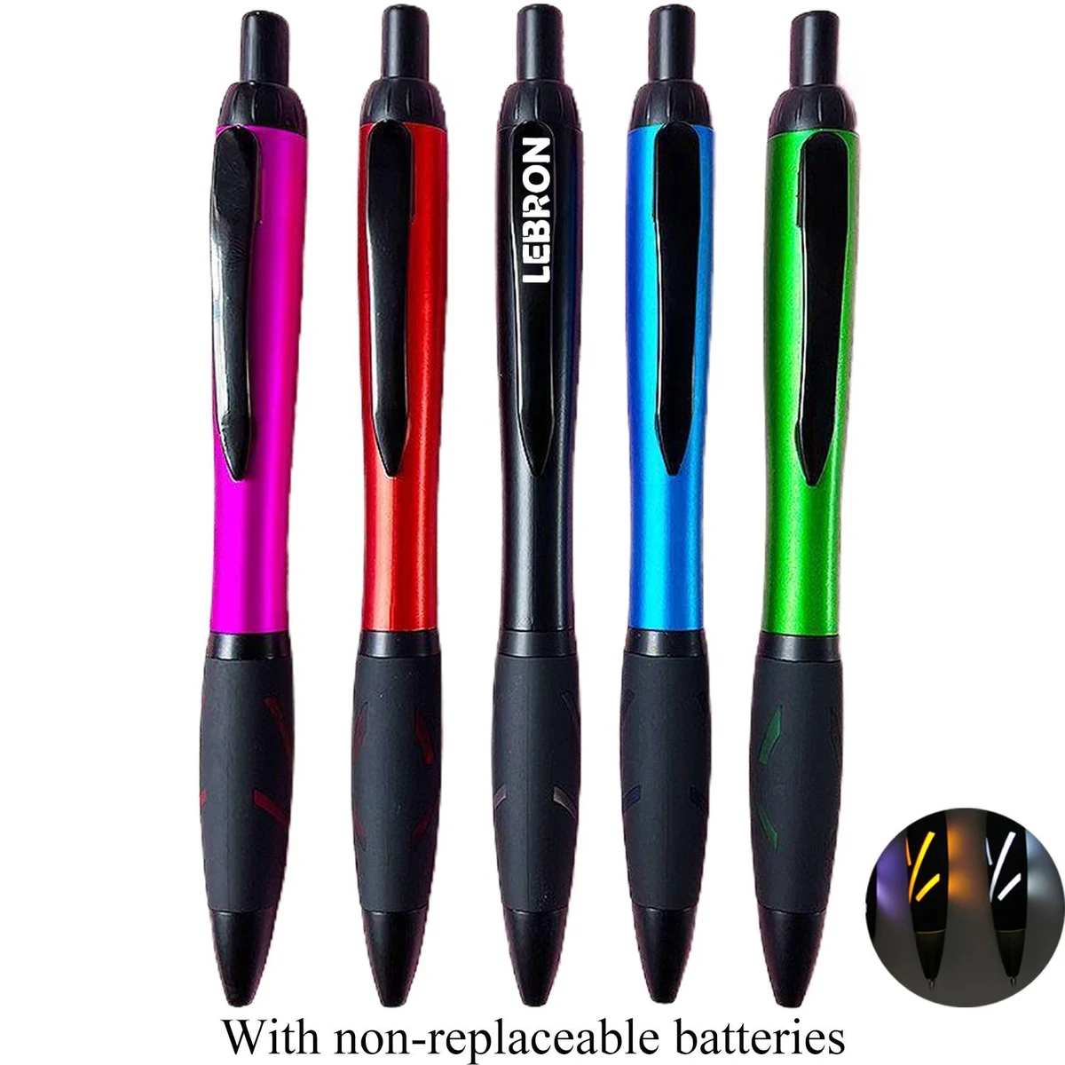 Retractable LED Light Up Ballpoint Pen 1
