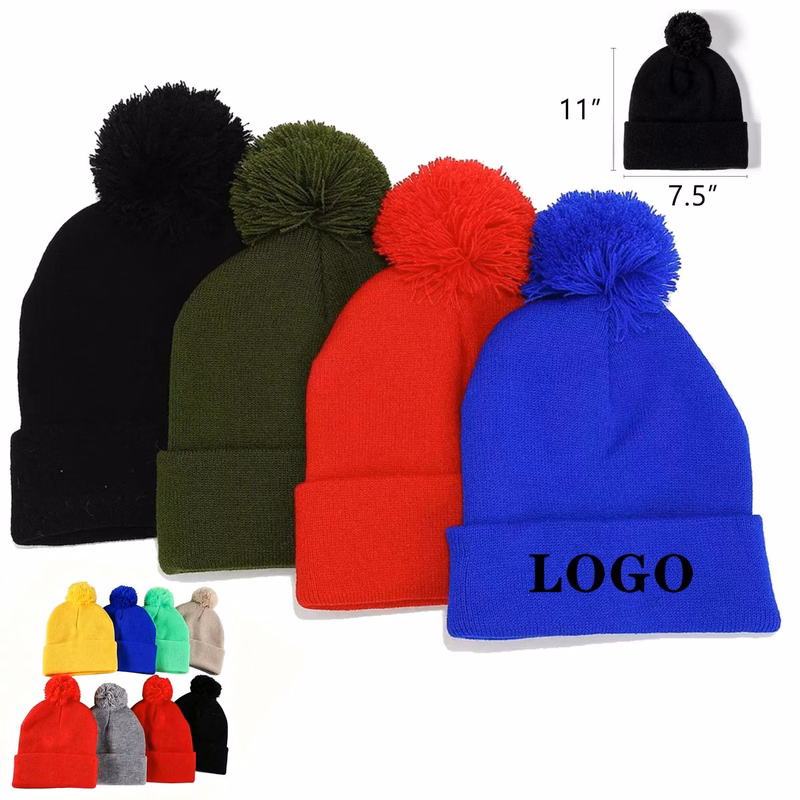 Cuffed Knit Beanie - Embroiderable