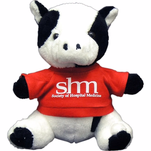 6" Beanie Cow with Embroidered Eyes