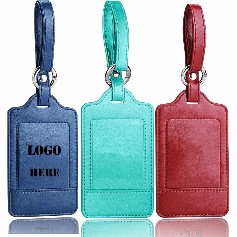 MOQ 50pcs Leather Luggage Tag
