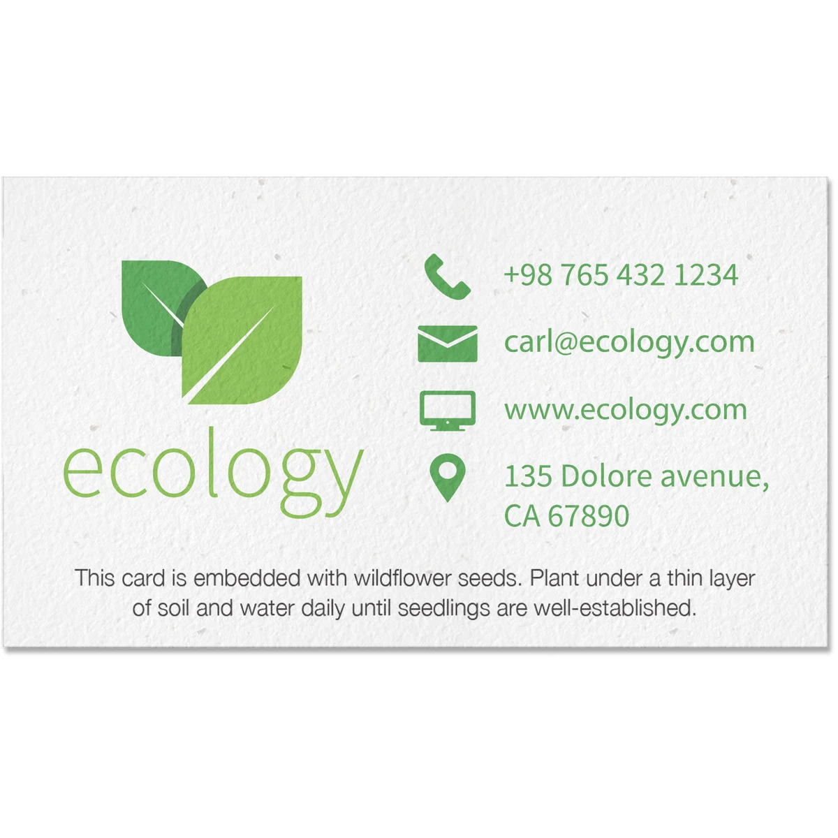 Premium Seeded Paper Business Card 1